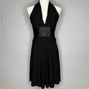 Elegant Black Halter Dress